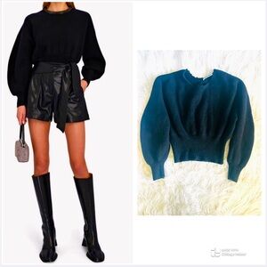 Alexander Wang wool-blend jumper Sweater Black Long Sleeve size Small/Medium